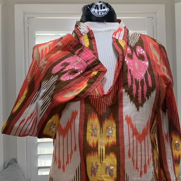 EUC Tory Burch Southwest Bling Top 6 - Picture 4 of 9